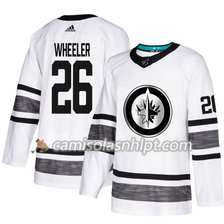 Camisola Winnipeg Jets Blake Wheeler 26 2019 All-Star Adidas Branco Authentic - Homem